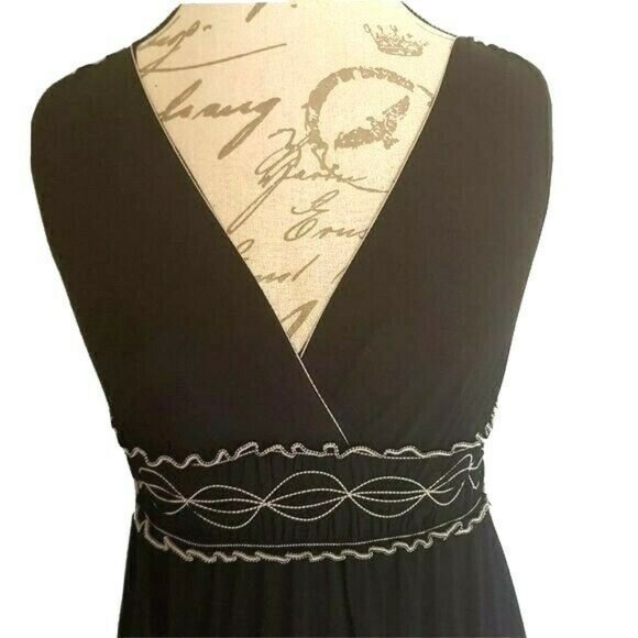 Max Edition Dress Size XS Black Maxi Stretch Full Length Womens Sleeveless - Picture 3 of 12
